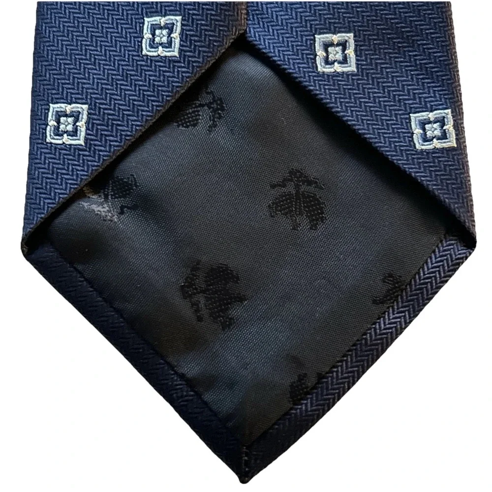 Brooks Brothers Tie Classic Deep Navy Stain-Resistant Silk 1990s Era‎ 3.5